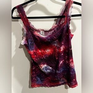 Hanky Panky Women's Red and Purple Lace Camisole
